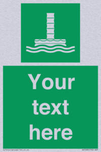 Custom sign safe condition Evacuation chute 